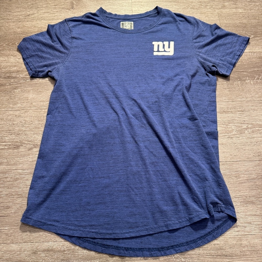 New York NY Giants Shirt Womens XL Blue Tee Crew Neck Logo Football Team Apparel